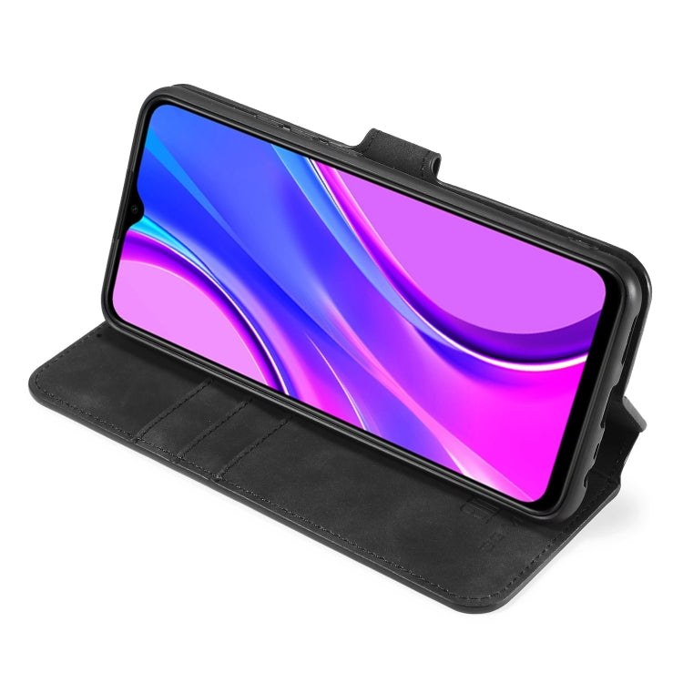 For Xiaomi Redmi 9 DG.MING Retro Oil Side Horizontal Flip Case