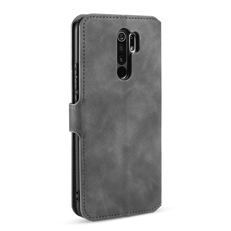 For Xiaomi Redmi 9 DG.MING Retro Oil Side Horizontal Flip Case