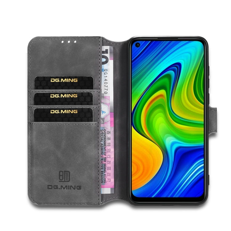 For Xiaomi Redmi 10X 4G / Redmi Note 9 DG.MING Retro Oil Side Horizontal Flip Case