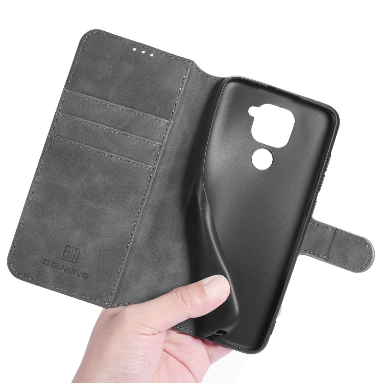 For Xiaomi Redmi 10X 4G / Redmi Note 9 DG.MING Retro Oil Side Horizontal Flip Case