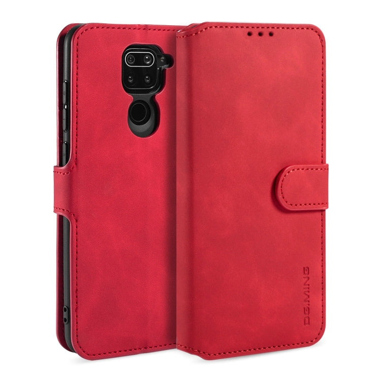 For Xiaomi Redmi 10X 4G / Redmi Note 9 DG.MING Retro Oil Side Horizontal Flip Case