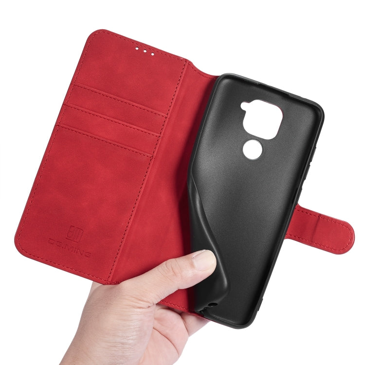 For Xiaomi Redmi 10X 4G / Redmi Note 9 DG.MING Retro Oil Side Horizontal Flip Case
