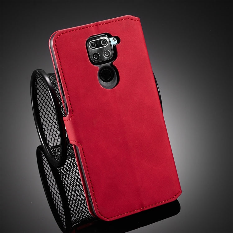For Xiaomi Redmi 10X 4G / Redmi Note 9 DG.MING Retro Oil Side Horizontal Flip Case
