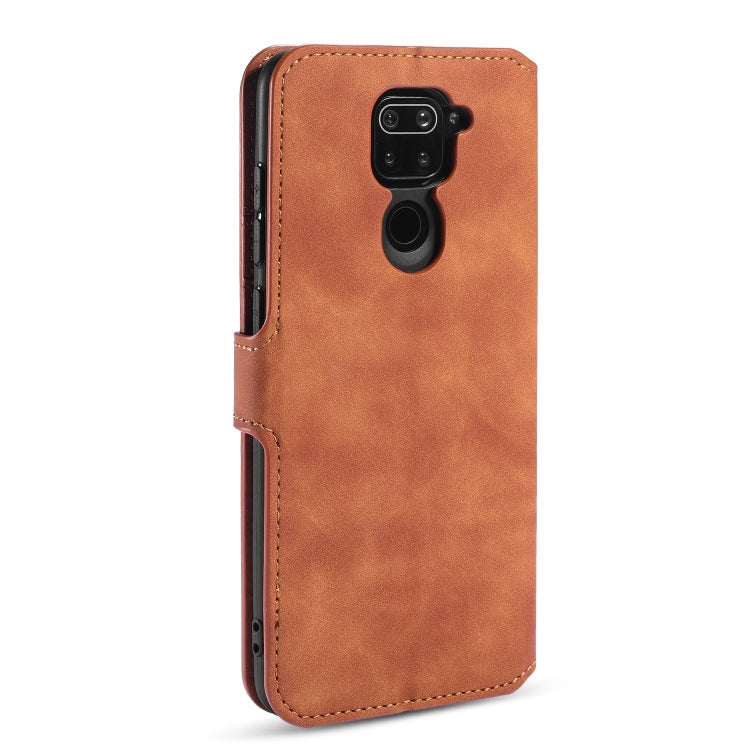 For Xiaomi Redmi 10X 4G / Redmi Note 9 DG.MING Retro Oil Side Horizontal Flip Case
