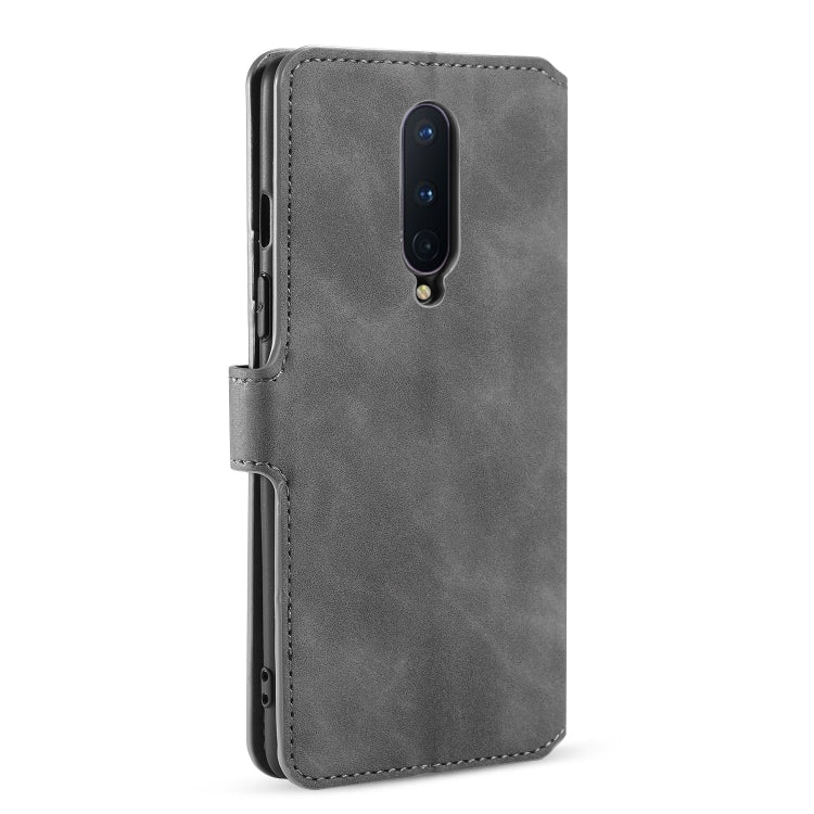 For OnePlus 8 DG.MING Retro Oil Side Horizontal Flip Case