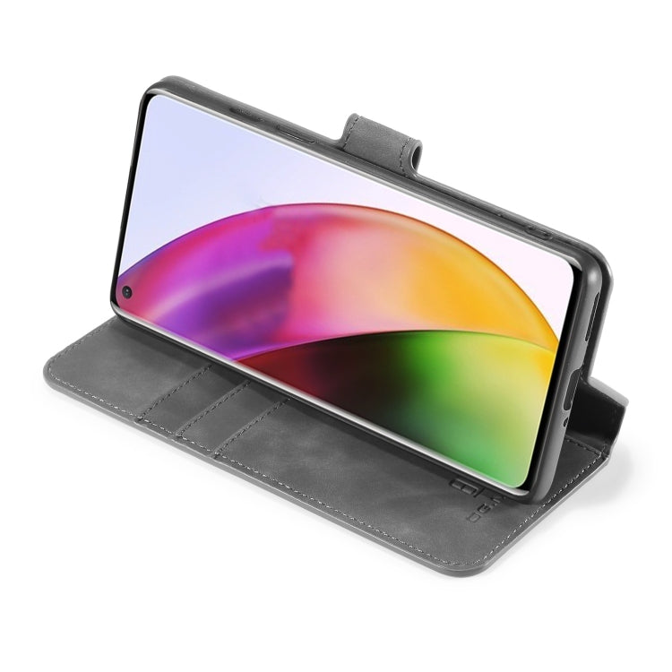 For OnePlus 8 DG.MING Retro Oil Side Horizontal Flip Case