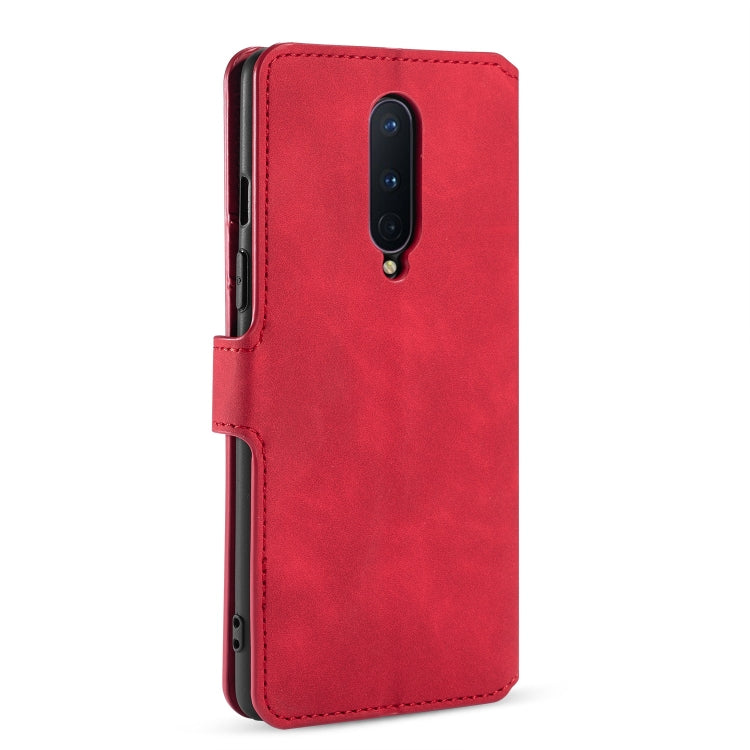 For OnePlus 8 DG.MING Retro Oil Side Horizontal Flip Case