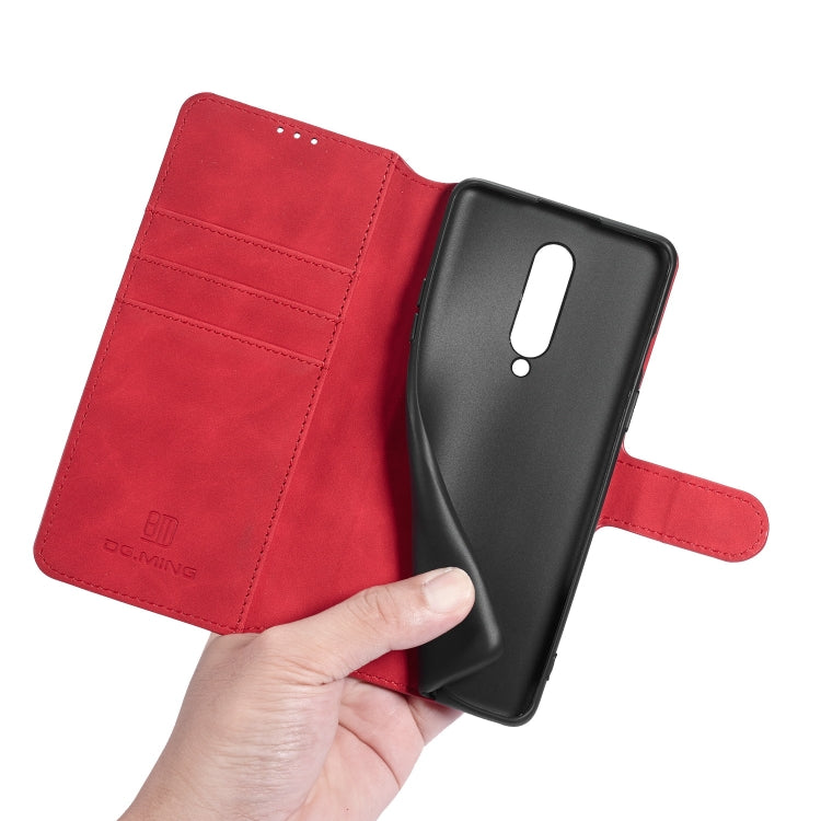 For OnePlus 8 DG.MING Retro Oil Side Horizontal Flip Case