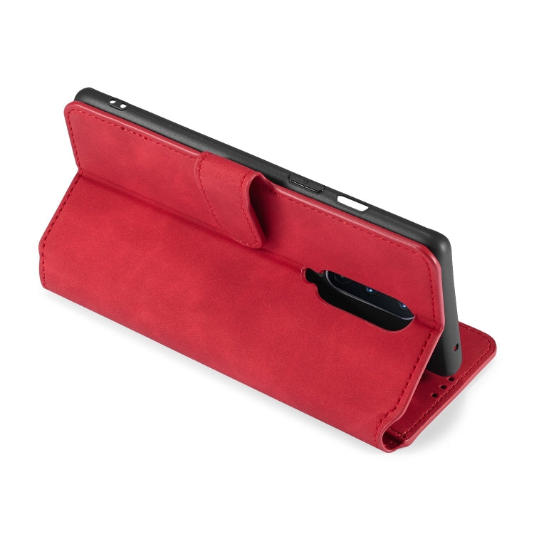 For OnePlus 8 DG.MING Retro Oil Side Horizontal Flip Case