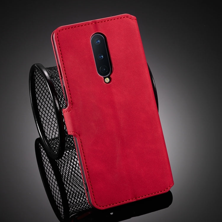 For OnePlus 8 DG.MING Retro Oil Side Horizontal Flip Case
