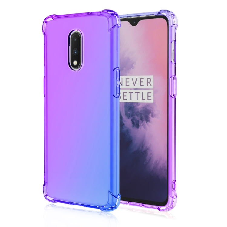 For OnePlus 7 Four-Corner Airbag Shockproof Gradient Color TPU Protective Case