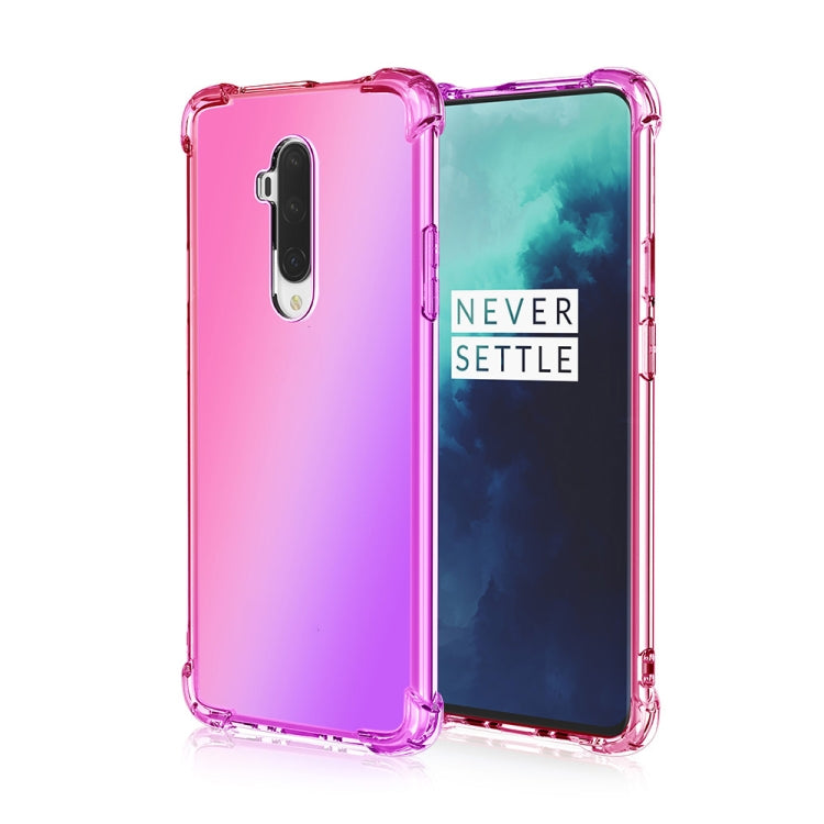 For OnePlus 7T Pro Four-Corner Airbag Shockproof Gradient Color TPU Protective Case
