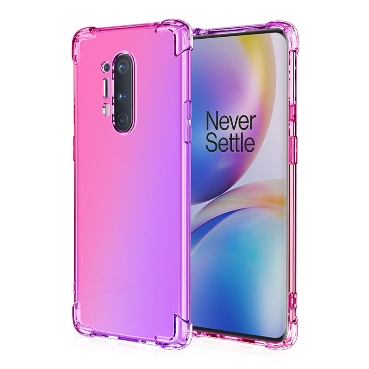 For OnePlus 8 Pro Four-Corner Airbag Shockproof Gradient Color TPU Protective Case