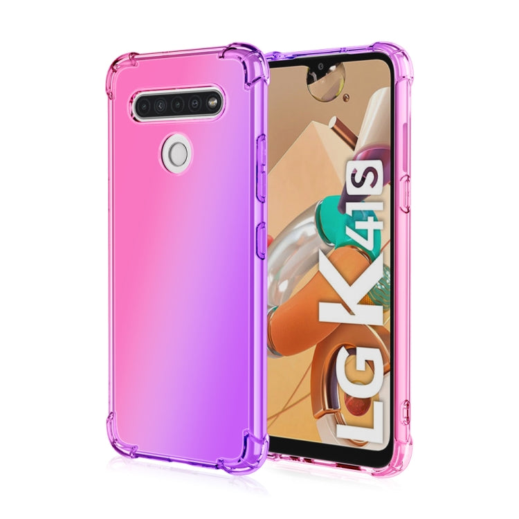 For LG K41S Four-Corner Airbag Shockproof Gradient Color TPU Protective Case