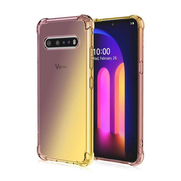 For LG V60 Four-Corner Airbag Shockproof Gradient Color TPU Protective Case