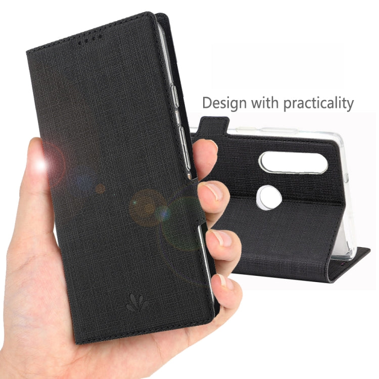 For Huawei Y6p ViLi Side Button Magnetic Suction Type Shockproof TPU + PU Horizontal Flip Protective Case with Card Slot & Holder & Wallet