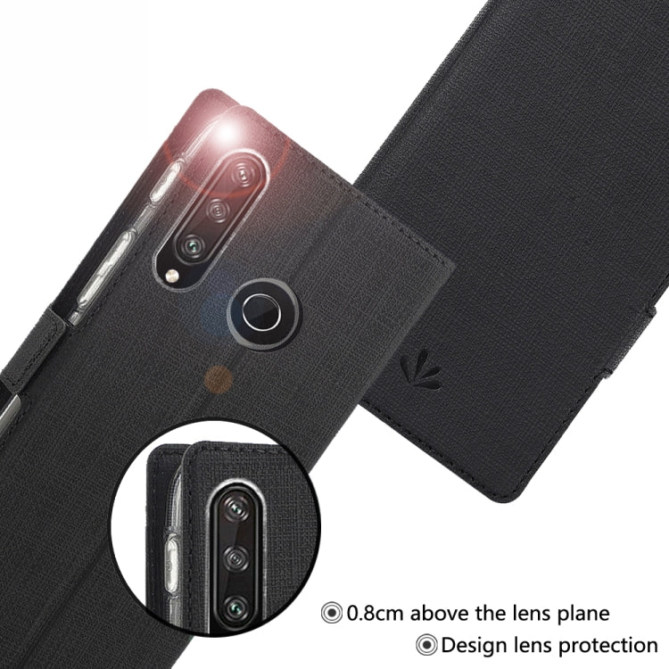 For Huawei Y6p ViLi Side Button Magnetic Suction Type Shockproof TPU + PU Horizontal Flip Protective Case with Card Slot & Holder & Wallet