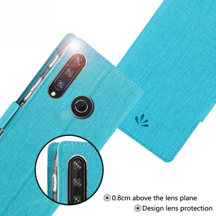 For Huawei Y7p / P40 lite E ViLi Side Button Magnetic Suction Type Shockproof TPU + PU Horizontal Flip Protective Case with Card Slot & Holder & Wallet