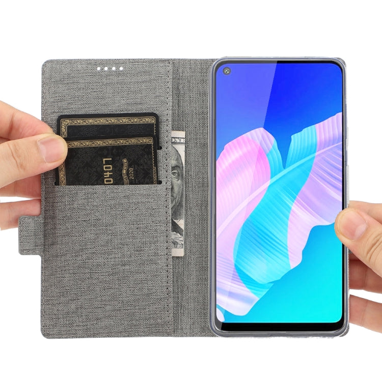 For Huawei Y7p / P40 lite E ViLi Side Button Magnetic Suction Type Shockproof TPU + PU Horizontal Flip Protective Case with Card Slot & Holder & Wallet