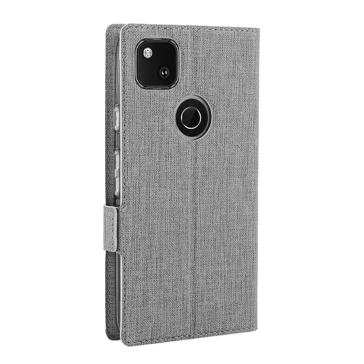 For Google Pixel 4a ViLi Side Button Magnetic Suction Type Shockproof TPU + PU Horizontal Flip Protective Case with Card Slot & Holder & Wallet