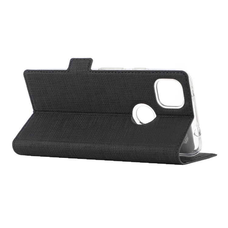 For Google Pixel 4a ViLi Side Button Magnetic Suction Type Shockproof TPU + PU Horizontal Flip Protective Case with Card Slot & Holder & Wallet