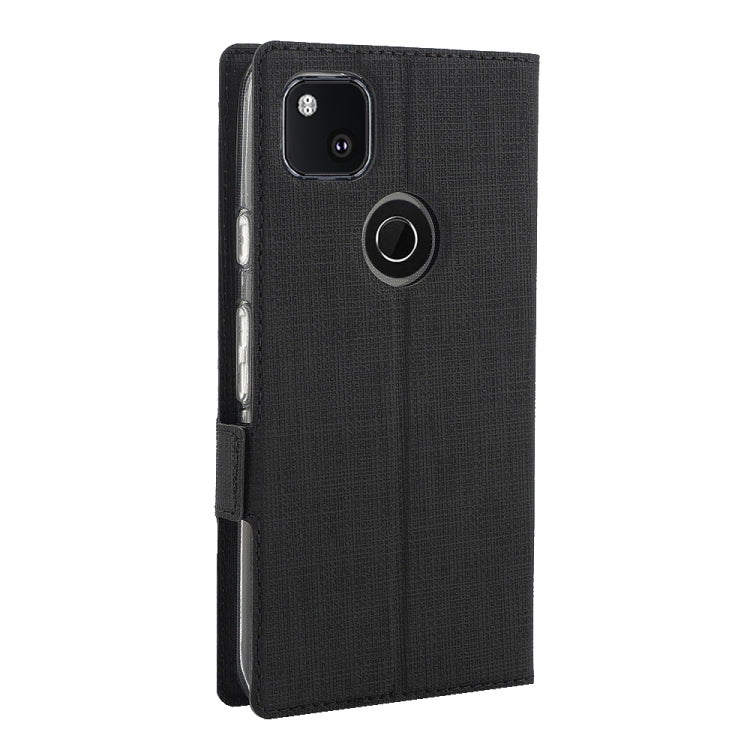 For Google Pixel 4a ViLi Side Button Magnetic Suction Type Shockproof TPU + PU Horizontal Flip Protective Case with Card Slot & Holder & Wallet