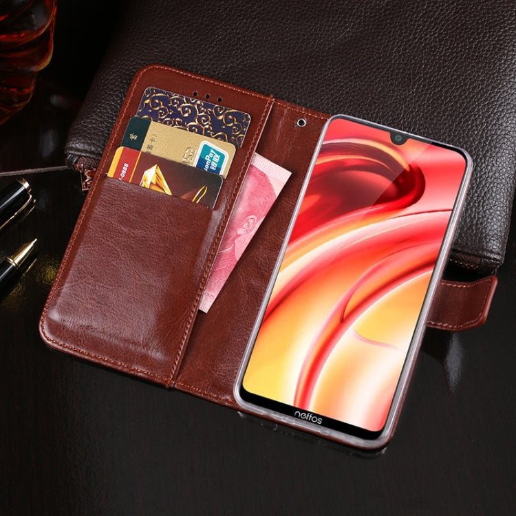For TP-Link Neffos C9s idewei Crazy Horse Texture Horizontal Flip Leather Case with Holder & Card Slots & Wallet