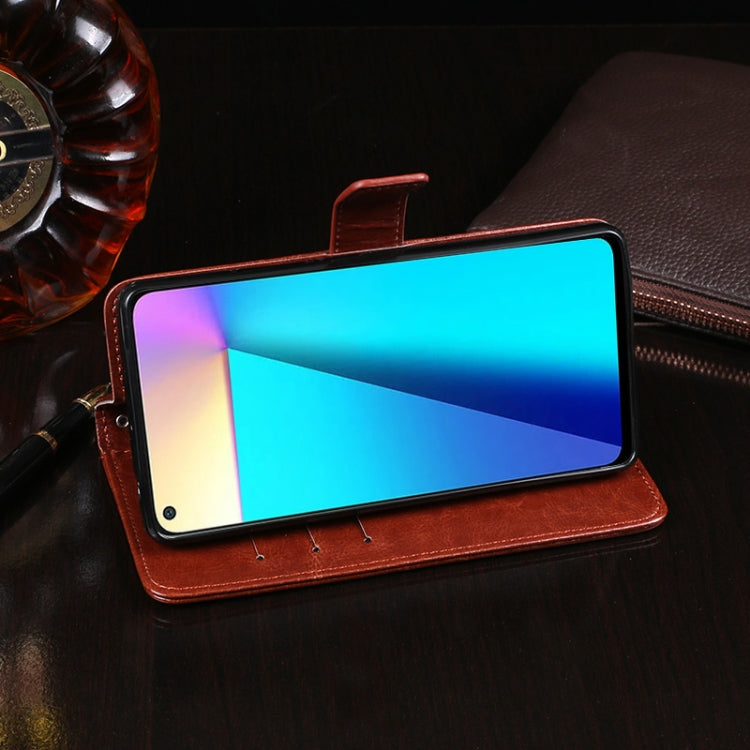 For Infinix Note 7 idewei Crazy Horse Texture Horizontal Flip Leather Case with Holder & Card Slots & Wallet