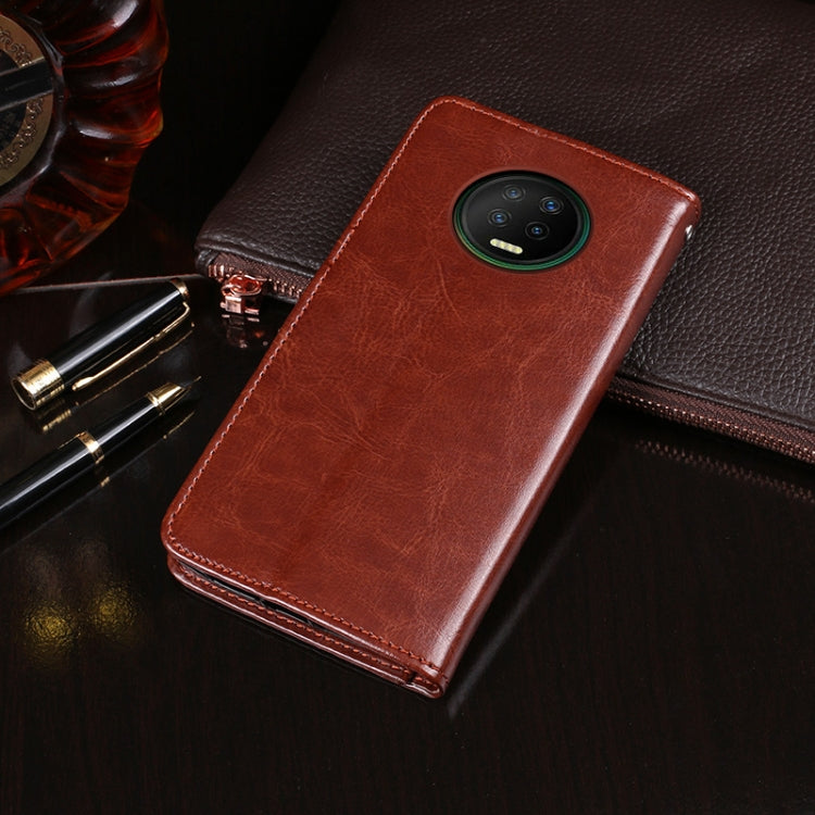 For Infinix Note 7 idewei Crazy Horse Texture Horizontal Flip Leather Case with Holder & Card Slots & Wallet