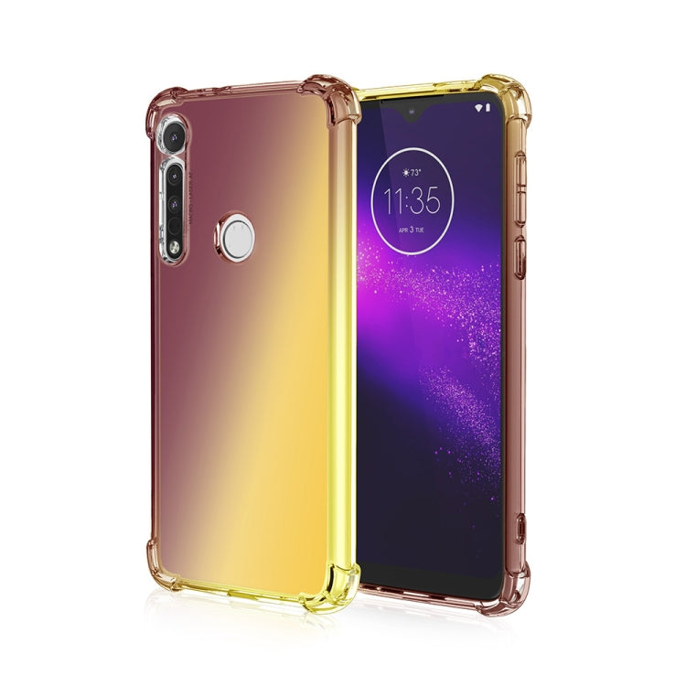 For Motorola Moto G8 Plus Four-Corner Airbag Shockproof Gradient Color TPU Protective Case