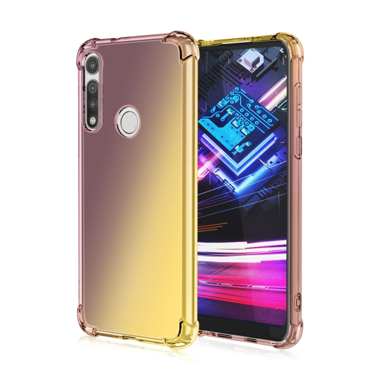 For Motorola Moto G Fast Four-Corner Airbag Shockproof Gradient Color TPU Protective Case