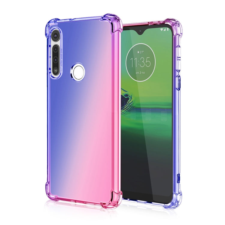 For Motorola Moto G8 Play Four-Corner Airbag Shockproof Gradient Color TPU Protective Case
