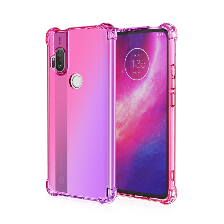 For Motorola Moto One Hyper Four-Corner Airbag Shockproof Gradient Color TPU Protective Case