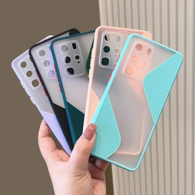 For Huawei P40 Pro Contrast Color Stitching TPU Protective Case