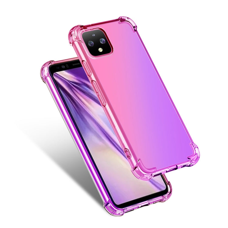 For Google Pixel 4 Four-Corner Airbag Shockproof Gradient Color TPU Protective Case