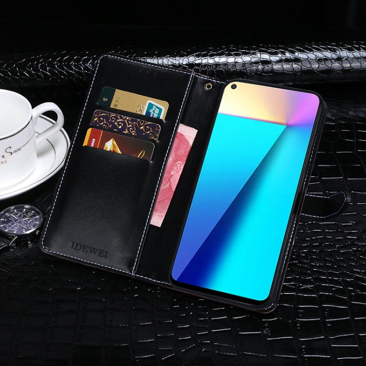 For Infinix Note 7 idewei Crocodile Texture Horizontal Flip Leather Case with Holder & Card Slots & Wallet