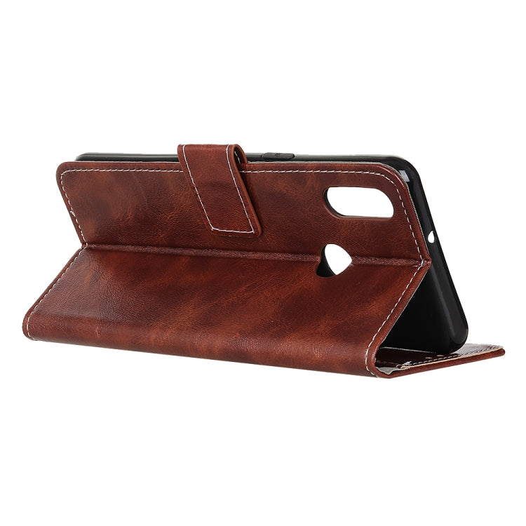 For Vodafone Smart V11 Retro Crazy Horse Texture Horizontal Flip Leather Case with Holder & Card Slots & Photo Frame & Wallet