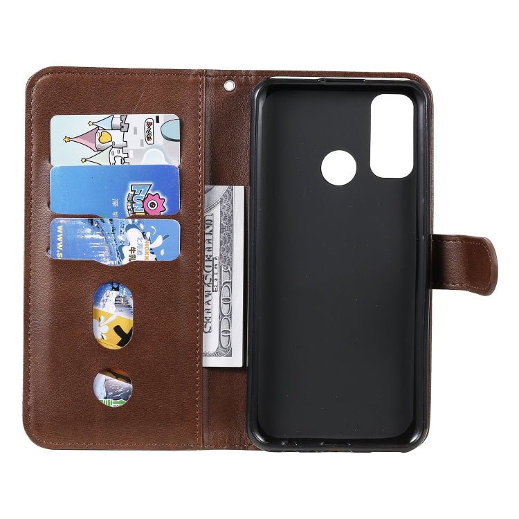 For Huawei P smart 2020 Fashion Calf Texture Zipper Horizontal Flip Leather Case with Stand & Card Slots & Wallet Function