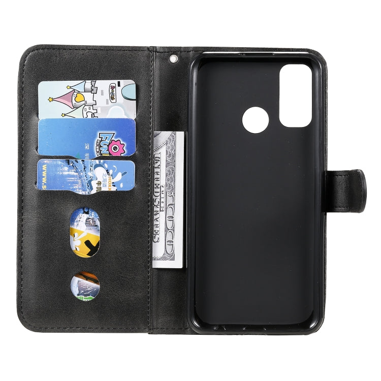 For Huawei P smart 2020 Fashion Calf Texture Zipper Horizontal Flip Leather Case with Stand & Card Slots & Wallet Function