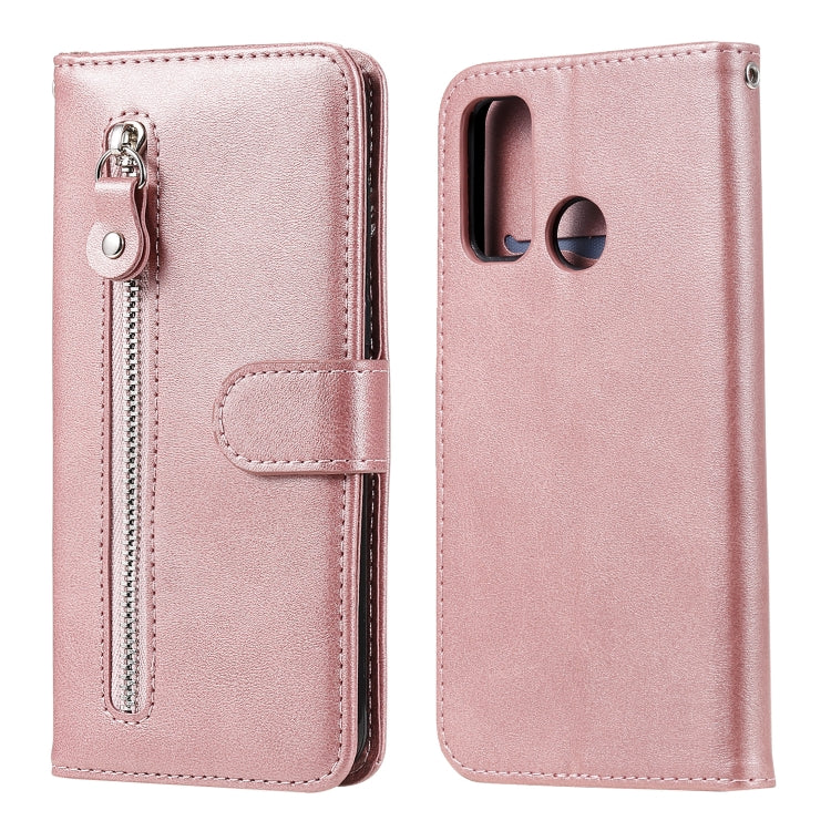For Huawei P smart 2020 Fashion Calf Texture Zipper Horizontal Flip Leather Case with Stand & Card Slots & Wallet Function