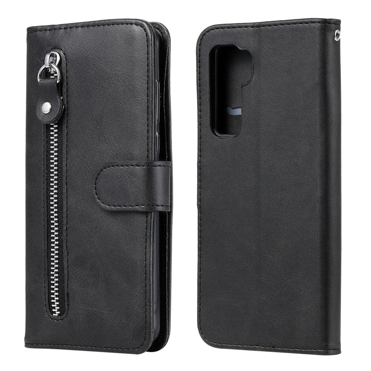 For Huawei P40 Lite (5G) / Nova 7 SE Fashion Calf Texture Zipper Horizontal Flip Leather Case with Stand & Card Slots & Wallet Function