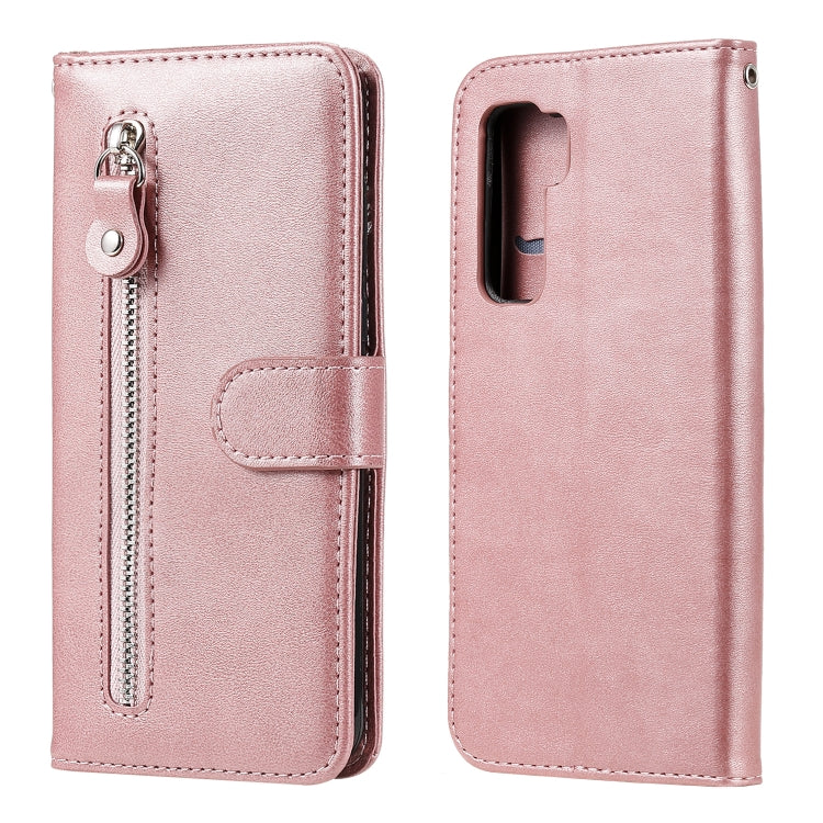 For Huawei P40 Lite (5G) / Nova 7 SE Fashion Calf Texture Zipper Horizontal Flip Leather Case with Stand & Card Slots & Wallet Function