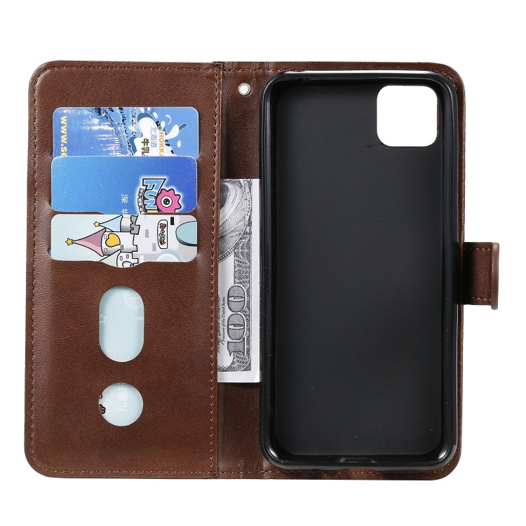 For Huawei Y5p Fashion Calf Texture Zipper Horizontal Flip Leather Case with Stand & Card Slots & Wallet Function