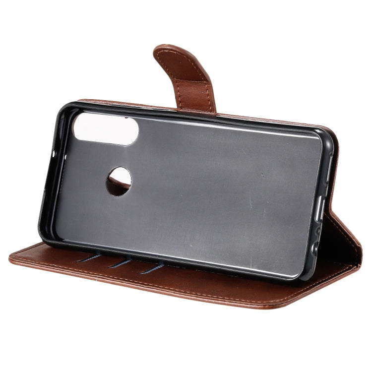 For Huawei Y6p Fashion Calf Texture Zipper Horizontal Flip Leather Case with Stand & Card Slots & Wallet Function