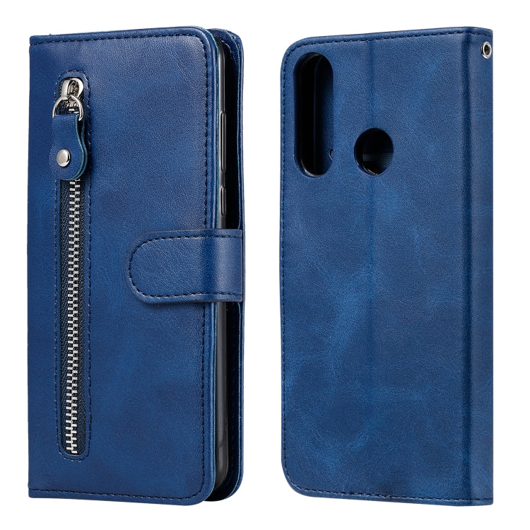 For Huawei Y6p Fashion Calf Texture Zipper Horizontal Flip Leather Case with Stand & Card Slots & Wallet Function