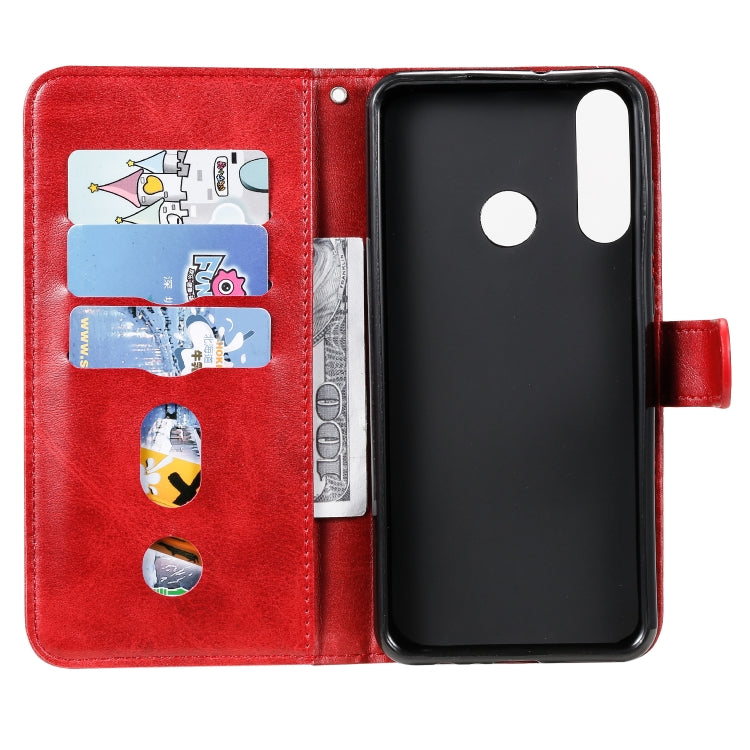 For Huawei Y6p Fashion Calf Texture Zipper Horizontal Flip Leather Case with Stand & Card Slots & Wallet Function