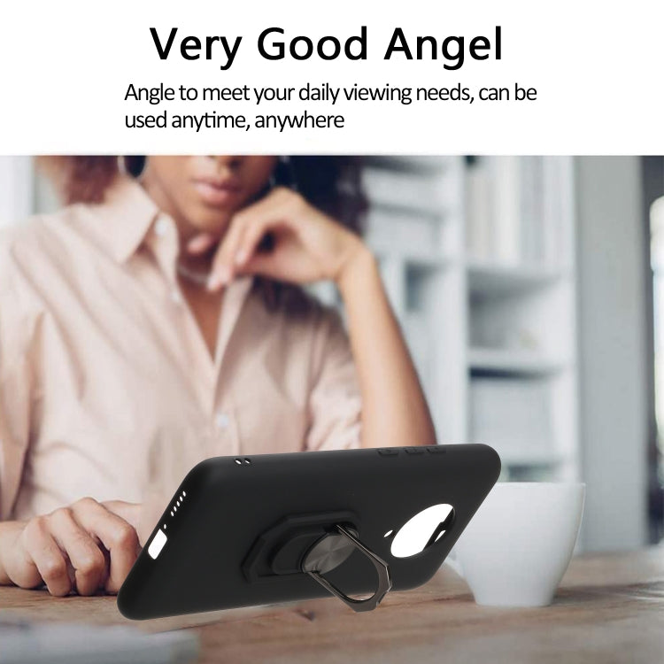 For Xiaomi Redmi K30 Pro Black Armor PC + TPU Shockproof Protective Case with Ring Holder(Blue)