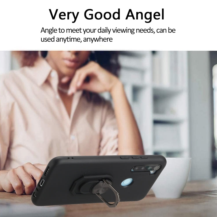 For Xiaomi Redmi Note 8T Black Armor PC + TPU Shockproof Protective Case with Ring Holder(Blue)