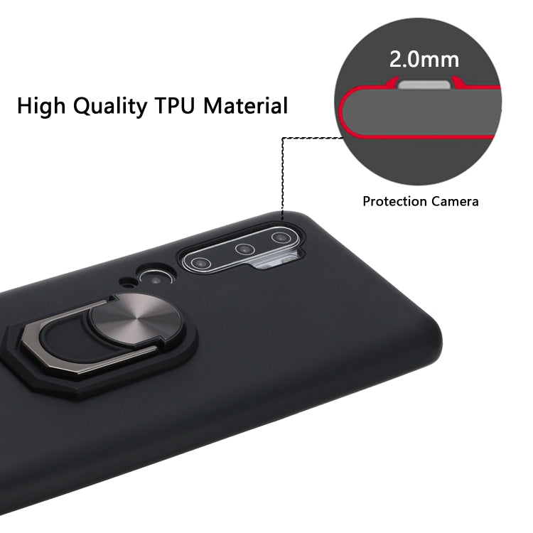 For Xiaomi Mi Note10 Pro Black Armor PC + TPU Shockproof Protective Case with Ring Holder(Red)