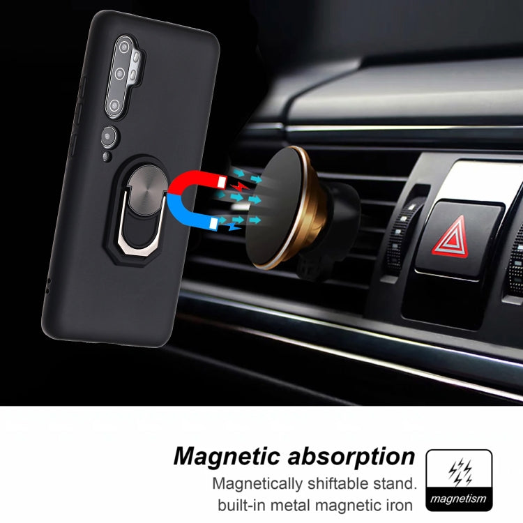 For Xiaomi Mi Note10 Pro Black Armor PC + TPU Shockproof Protective Case with Ring Holder(Red)